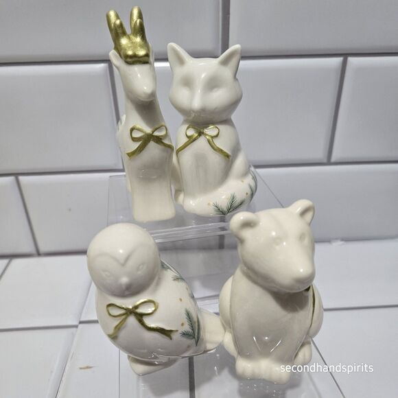 Target Bullseye Playground 2025 Set of 4 Christmas Porcelain Woodland Animals - Picture 2 of 6